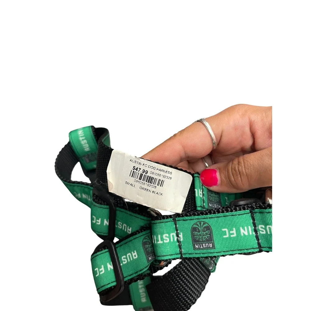 Austin FC MLS Dog Harness Green Black Small Soccer Team Pet Gear New H10
